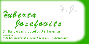 huberta josefovits business card